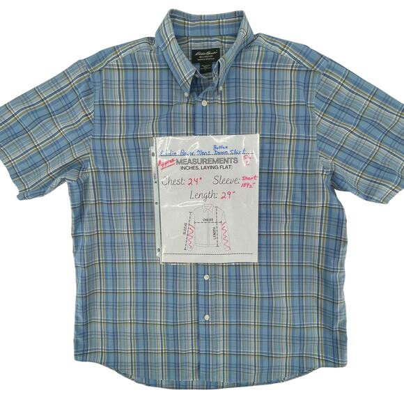 Eddie Bauer Men's 100% Cotton Relaxed Fit Button Down Shirt, Sz. L, Outdoor - Picture 6 of 6